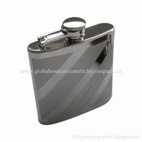 Hip flask, made of stainless steel